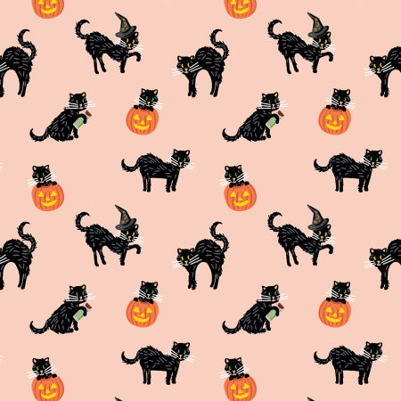 Black Cat in Blush Metallic - Rifle Paper Co Halloween